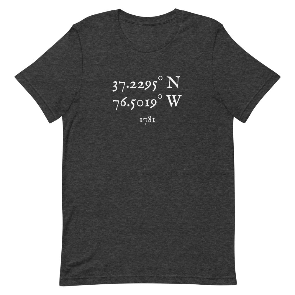 Siege of Yorktown coordinates T-shirt